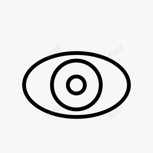 眼睛视野能见度图标svg_新图网 https://ixintu.com 眼睛 能见度 视力 视野