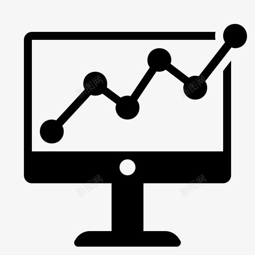 业绩报告图表增加图表图标svg_新图网 https://ixintu.com 业绩报告 图表 增加图表 折线图