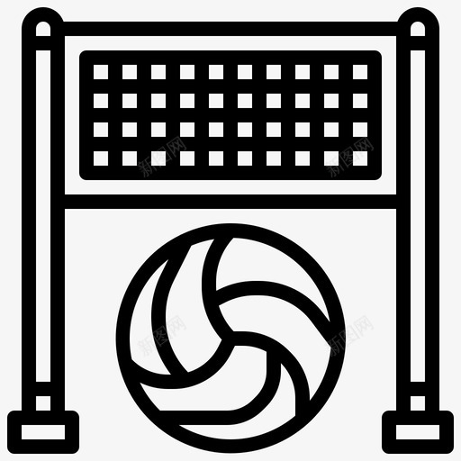 排球沙滩排球运动图标svg_新图网 https://ixintu.com 夏季 排球 沙滩排球 运动 运动器材 阳光