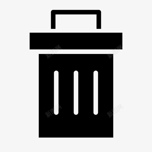 垃圾桶篮子垃圾箱图标svg_新图网 https://ixintu.com 垃圾 垃圾桶 垃圾箱 用户界面 篮子