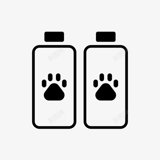 宠物用品瓶子图标svg_新图网 https://ixintu.com 宠物用品 瓶子