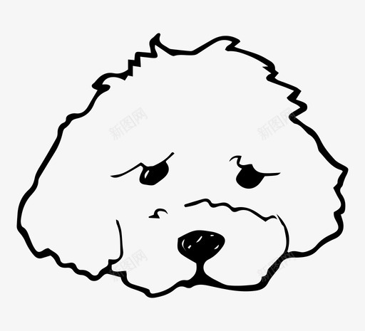 马耳他语狗手绘图标svg_新图网 https://ixintu.com 宠物 手绘 狗 马耳他语