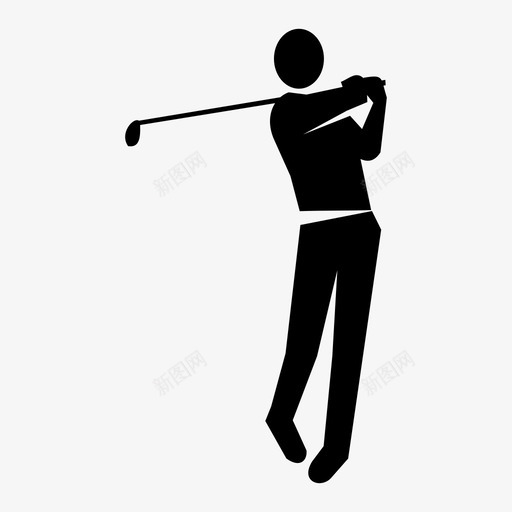 运动员高尔夫球手标准杆图标svg_新图网 https://ixintu.com 击球 标准杆 运动 运动员 高尔夫球手