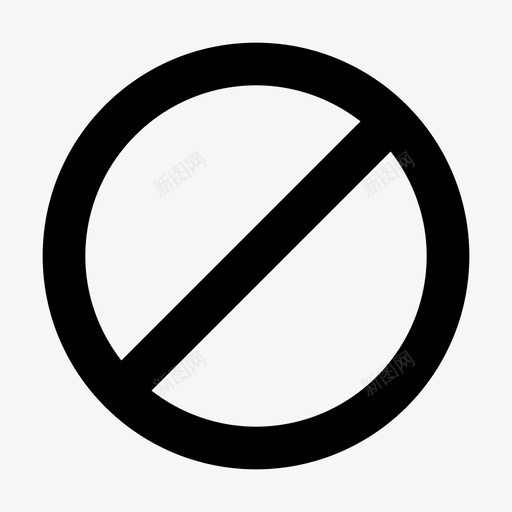阻止取消禁止图标svg_新图网 https://ixintu.com 不允许 停止 取消 实用程序 禁止 阻止