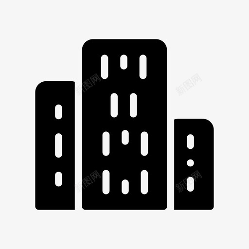办公室建筑房地产图标svg_新图网 https://ixintu.com 办公室 建筑 房地产 真实 网络 网络共享字形图标