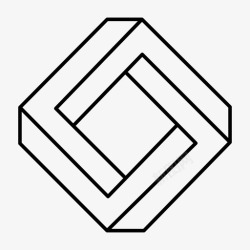 不可能的图形彭罗斯多边形深奥不可能的物体图标高清图片