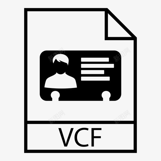 vcard名片文件类型图标svg_新图网 https://ixintu.com vcard vcf 名片 文件类型 文档格式