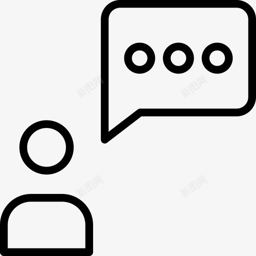 用户沟通互动图标svg_新图网 https://ixintu.com 互动 人 信息 沟通 生活方式 用户 言语