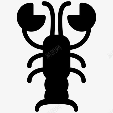 龙虾小龙虾食物图标图标