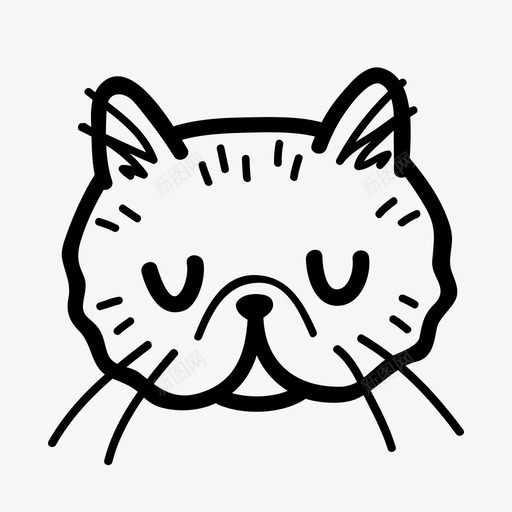 波斯猫小猫宠物图标svg_新图网 https://ixintu.com 宠物 小猫 波斯猫 波斯猫插画 猫