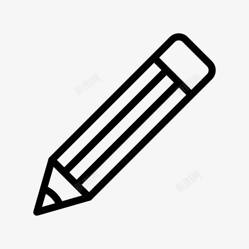 铅笔开发编辑图标svg_新图网 https://ixintu.com 书写 开发 文具 编辑 艺术设计开发线图标 铅笔