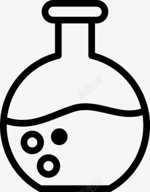 圆瓶化学烧瓶图标图标