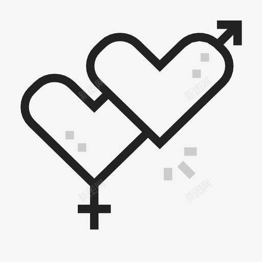 性别爱情在一起图标svg_新图网 https://ixintu.com 在一起 性别 爱情