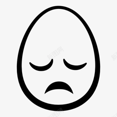 失望的脸蛋头表情复活节表情图标图标