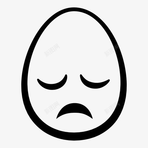 失望的脸蛋头表情复活节表情图标svg_新图网 https://ixintu.com 人 复活节 失望的脸蛋头表情 社交 蛋头表情 表情