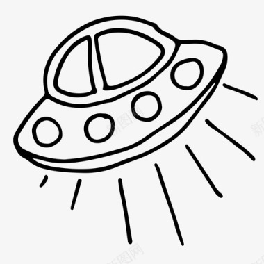 飞碟外星人太空图标图标
