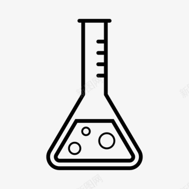 化学品瓶子锥形烧瓶图标图标