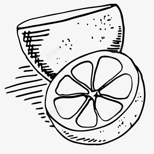 橘子新鲜水果图标svg_新图网 https://ixintu.com 健康 健康食品 新鲜 植物 橘子 水果
