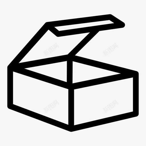 开箱纸板礼物图标svg_新图网 https://ixintu.com 开箱 搬家 礼物 箱子 纸板