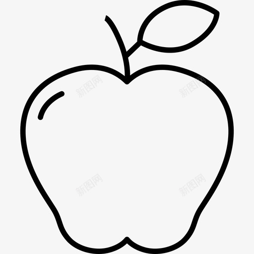 苹果叶食品生态图标svg_新图网 https://ixintu.com 生态 苹果叶 食品