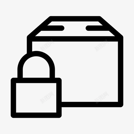 锁定包裹箱子送货图标svg_新图网 https://ixintu.com 包裹 物流2中 箱子 送货 锁定包裹