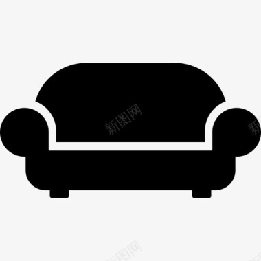 家庭沙发建筑物家庭用品图标图标
