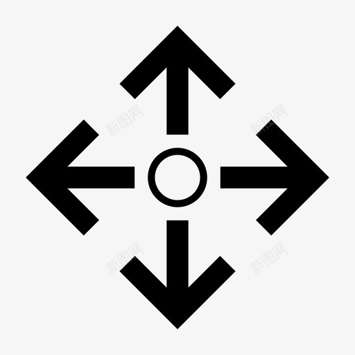 扩大分散爆炸图标svg_新图网 https://ixintu.com 分散 扩大 爆炸 移动