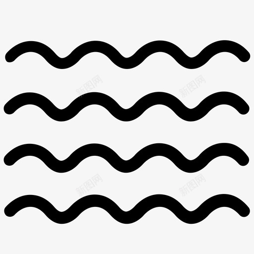海洋海浪水图标svg_新图网 https://ixintu.com 水 水波 水的轮廓 海洋 海浪