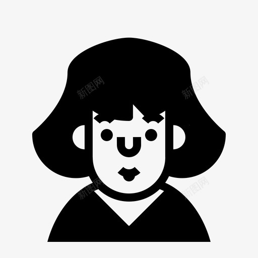 女孩角色个人资料图标svg_新图网 https://ixintu.com 个人资料 个人资料lipoglyph 女孩 女性 用户 角色