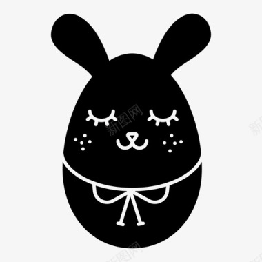 复活节彩蛋兔子假日图标图标