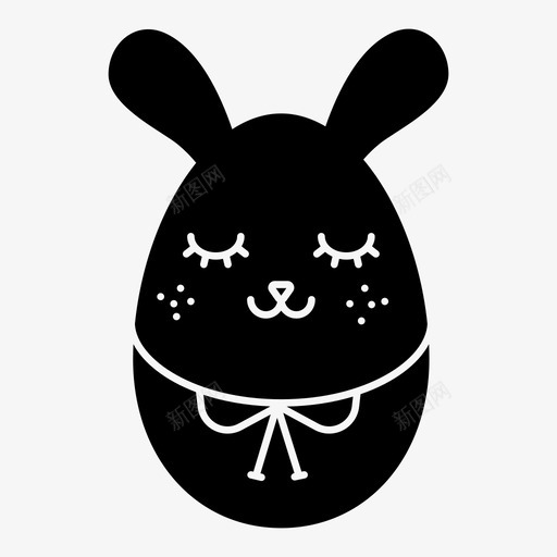 复活节彩蛋兔子假日图标svg_新图网 https://ixintu.com 假日 兔子 复活节彩蛋 春天