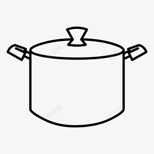 锅煮食物图标svg_新图网 https://ixintu.com 厨房 厨房线 煮 锅 食物