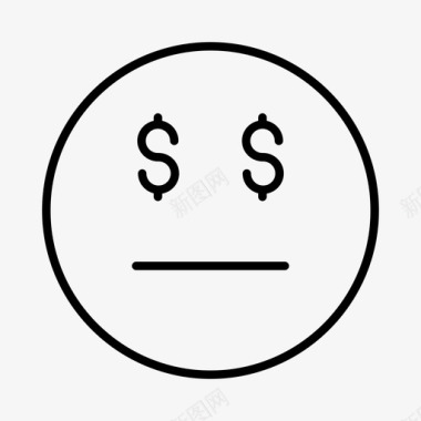 财务压力表情情绪图标图标