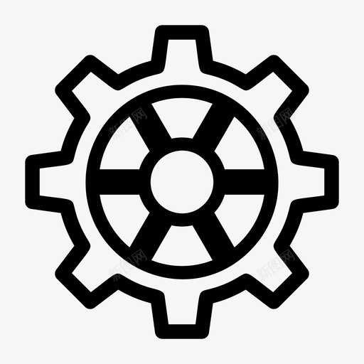 齿轮设置形状图标svg_新图网 https://ixintu.com 形状 标志 设置 齿轮