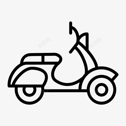 滑板车摩托车运输工具图标svg_新图网 https://ixintu.com 摩托车 滑板车 车辆 运输工具