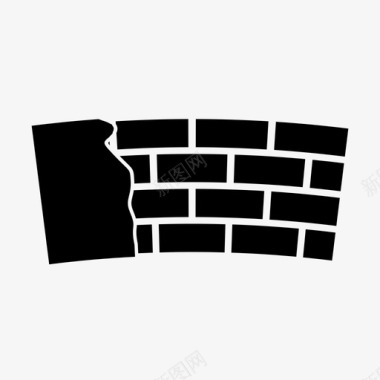 砖墙防御砖墙建筑图标图标