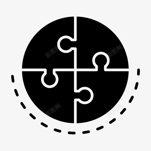 拼图科学科学字形图标svg_新图网 https://ixintu.com 拼图 科学 科学字形