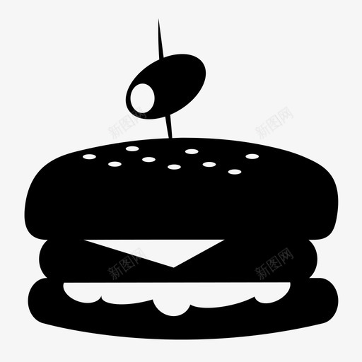 汉堡牛肉芝士汉堡图标svg_新图网 https://ixintu.com 三明治 快餐 汉堡 牛肉 肉 芝士汉堡 食品和饮料