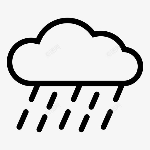 雨季季风降水图标svg_新图网 https://ixintu.com 天气 季风 阵雨 降水 雨季