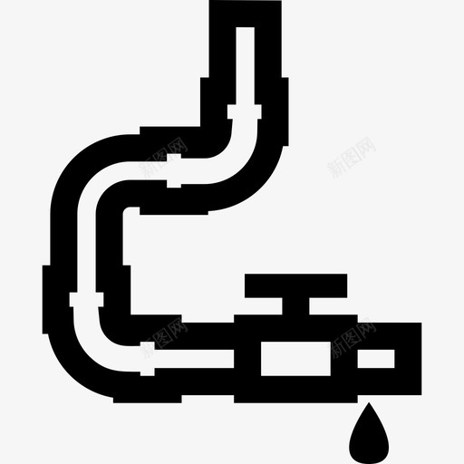 水暖管管道pvc图标svg_新图网 https://ixintu.com pvc 施工轮廓 水 水暖管 管道