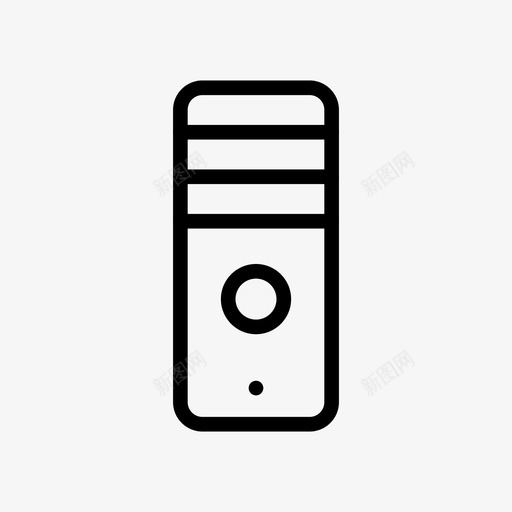 桌面计算机主机图标svg_新图网 https://ixintu.com pc 主机 桌面 网络 网络共享线图标 计算机