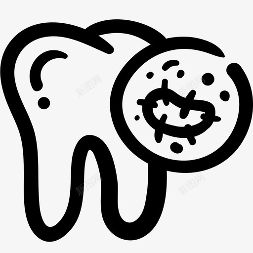 口腔细菌牙齿口腔卫生图标svg_新图网 https://ixintu.com 口腔卫生 口腔细菌 牙齿 牙齿涂鸦