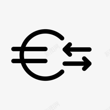 现金流资本欧元图标图标