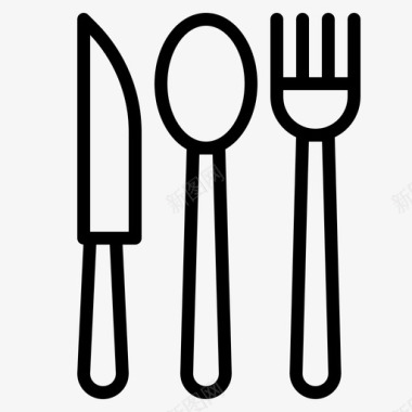 匙叉刀餐饮餐厅图标图标