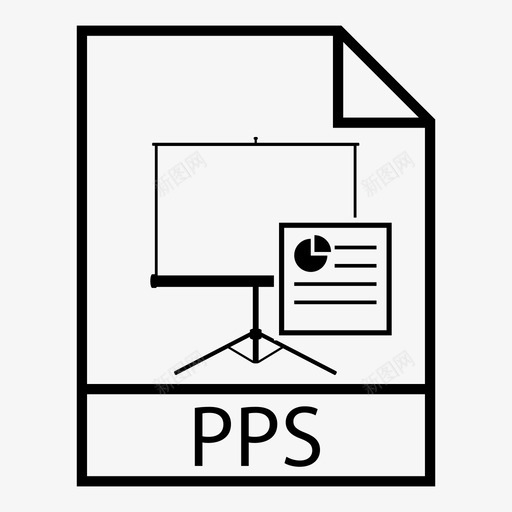 powerpoint放映文件类型pps图标svg_新图网 https://ixintu.com powerpoint放映 pps 幻灯片 文件类型 文档格式