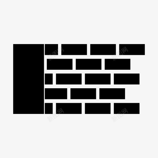 混凝土砖墙建筑图标svg_新图网 https://ixintu.com 工具 建筑 建筑商 开发 混凝土 砖墙