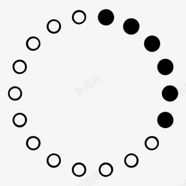 圆圈十分之三充电图表图标图标