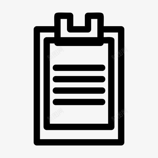 剪贴板笔记页面图标svg_新图网 https://ixintu.com 剪贴板 笔记 纸张 阅读 页面