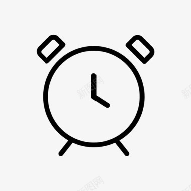 闹钟手表简单的线条图标图标