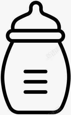 婴儿奶瓶奶瓶新生儿图标图标